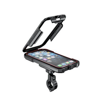 Kewig Bicycle Motorcycle Waterproof Box Mobile Phone Bracket Riding Touch Mobile Phone Fixed Seat, Small Handlebar Installation, Large Handlebar Installation