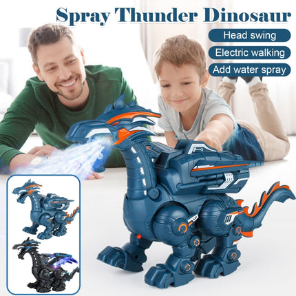 Electric Mechanical Dinosaur Toy Simulation Animal Toy Multifunctional Sound And Light Toy, Style:, Spray-Blue, Spray-Dark Black, No Spray-Gray, No Spray-Green