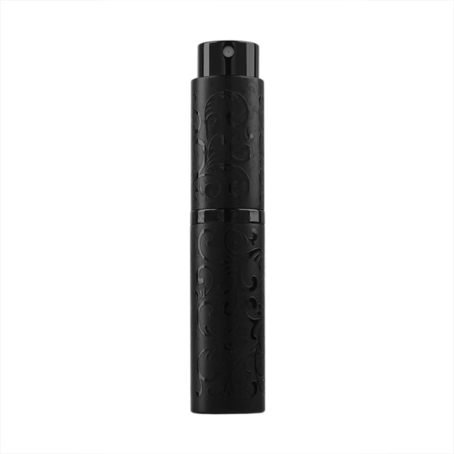2 PCS Embossed Rotating Perfume Bottle Metal Discharge Bottle Sterilizing Alcohol Spray Bottle, 10ml