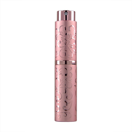 2 PCS Embossed Rotating Perfume Bottle Metal Discharge Bottle Sterilizing Alcohol Spray Bottle, 10ml
