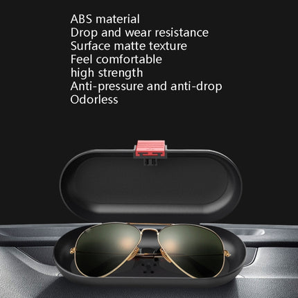 Car Glasses Case Multi-Function Automobile Inner Visor Storage Card, Back Single Snap Black, Back Single Snap White