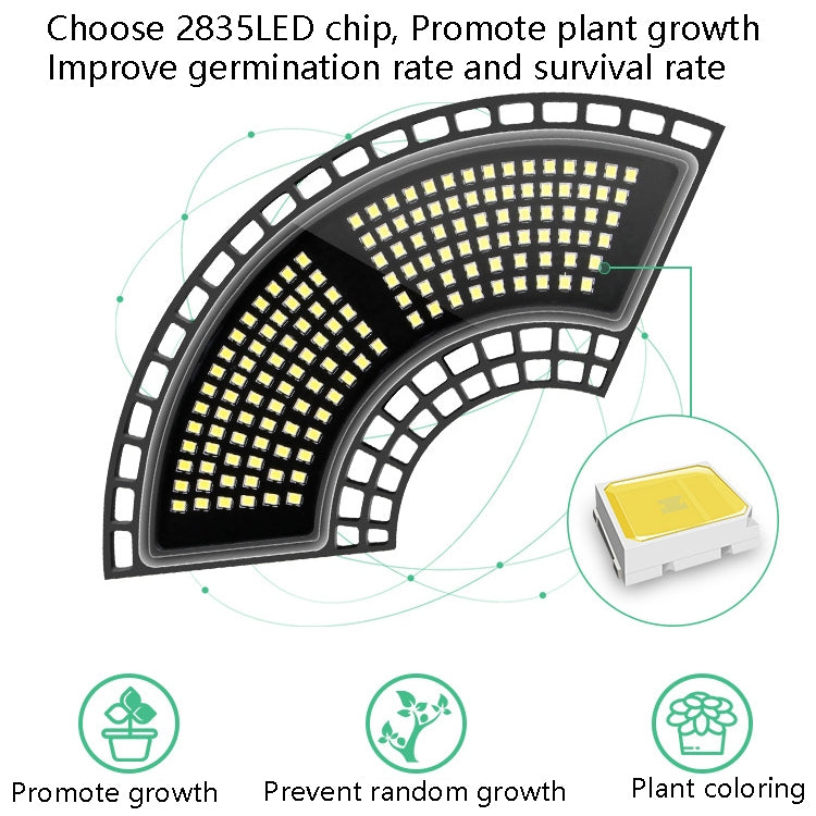 LED Plant Light Full Spectroscopy Natural White Light Waterproof Folding Fill Light