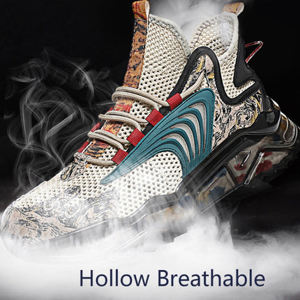 1927A Summer Hollow Flying Knit Breathable Sports Shoes Men Casual Shoes, 39, 40, 41, 42
