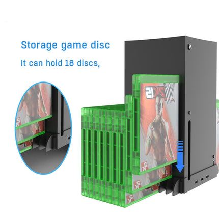 JYS X133 Multi-Function Cooling Base + Game Disc Storage For XBOXSeries X Host