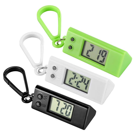 2 PCS Y01 Student Exam Electronic Watch Backpack Hanging Watch with Keychain, Random Color Delivery, Style: Round Sleek, Round Sleek, Triangle