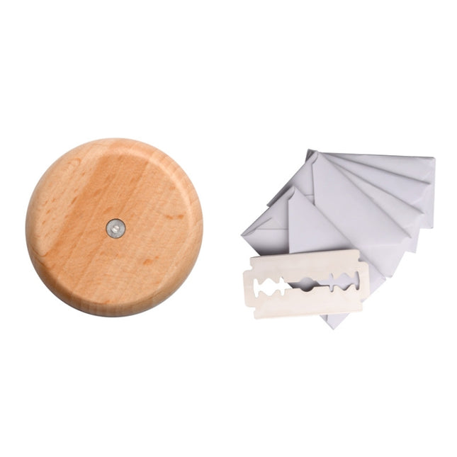 Bread Baguette Round Knife Wooden Double-Sided Bread Trimming Knife With 5 Blades