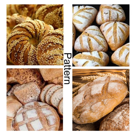 Bread Baguette Round Knife Wooden Double-Sided Bread Trimming Knife With 5 Blades