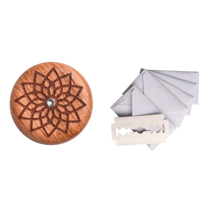 Bread Baguette Round Knife Wooden Double-Sided Bread Trimming Knife With 5 Blades