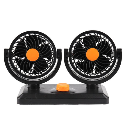 Car Fan Portable Mini Adjustable Car Double-Headed Electric Fan, USB Universal, 12V Cigarette Lighter, 24V Cigarette Lighter