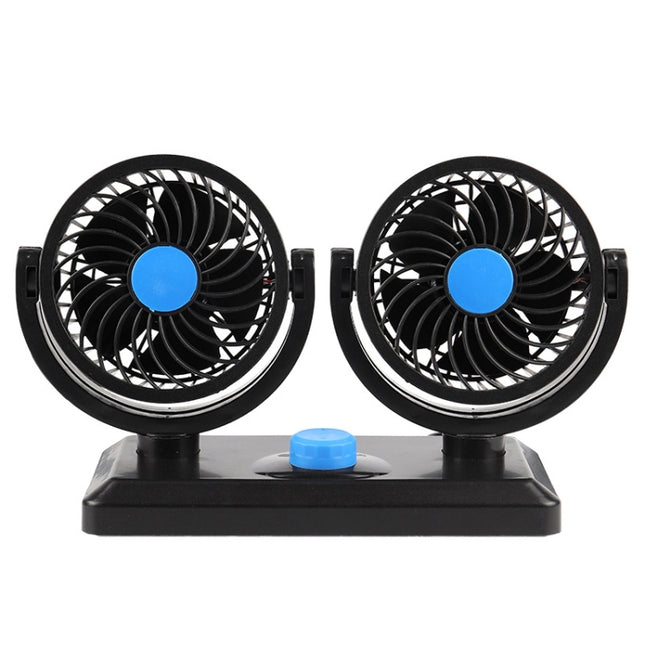 Car Fan Portable Mini Adjustable Car Double-Headed Electric Fan, USB Universal, 12V Cigarette Lighter, 24V Cigarette Lighter