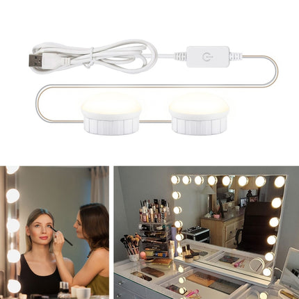 Mirror Front Light Dimmable Makeup Mirror USB Touch Control Light, 2 LEDs, 6 LEDs, 14 LEDs