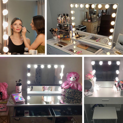 Mirror Front Light Dimmable Makeup Mirror USB Touch Control Light, 2 LEDs, 6 LEDs, 14 LEDs