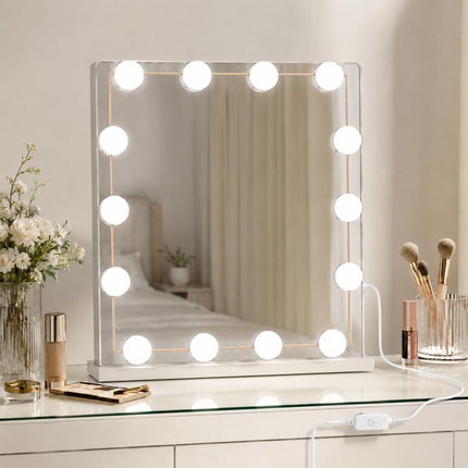 Mirror Front Light Dimmable Makeup Mirror USB Touch Control Light, 2 LEDs, 6 LEDs, 14 LEDs