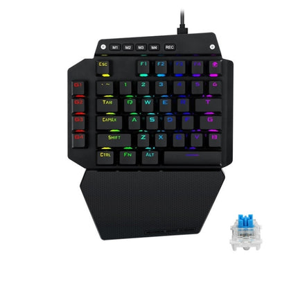 K700 44 Keys RGB Luminous Switchable Axis Gaming One-Handed Keyboard, Cable Length: 1m, Blue Shaft, Tea Shaft, Black Shaft, Red Shaft