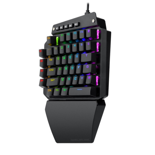 K700 44 Keys RGB Luminous Switchable Axis Gaming One-Handed Keyboard, Cable Length: 1m