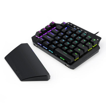 K700 44 Keys RGB Luminous Switchable Axis Gaming One-Handed Keyboard, Cable Length: 1m