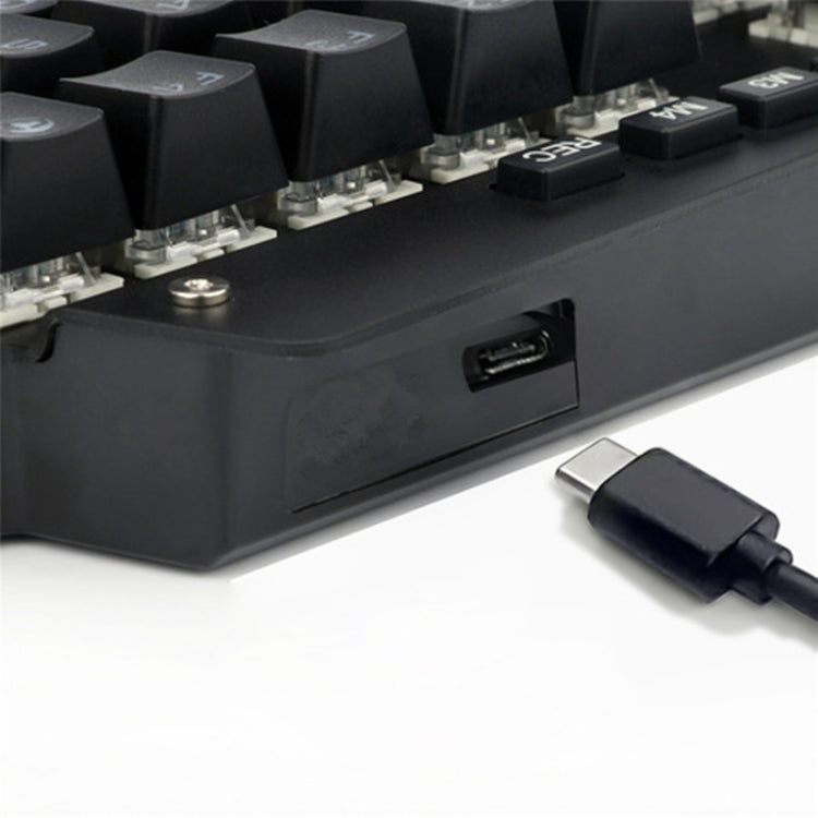 K700 44 Keys RGB Luminous Switchable Axis Gaming One-Handed Keyboard, Cable Length: 1m