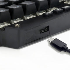 K700 44 Keys RGB Luminous Switchable Axis Gaming One-Handed Keyboard, Cable Length: 1m