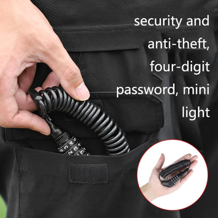 WEST BIKING YP0705063 Bicycle Lock Motorcycle Helmet Lock Anti-Theft Password Cable Lock, WEST BIKING YP0705063