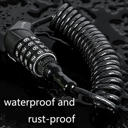 WEST BIKING YP0705063 Bicycle Lock Motorcycle Helmet Lock Anti-Theft Password Cable Lock, WEST BIKING YP0705063