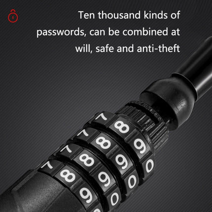 WEST BIKING YP0705063 Bicycle Lock Motorcycle Helmet Lock Anti-Theft Password Cable Lock, WEST BIKING YP0705063