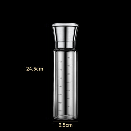 304 Stainless Steel Sea Salt Pepper Grinder Home Pepper Coffee  Manual Grinding Bottle, 2 PCS 200ml, 270ml, 450ml