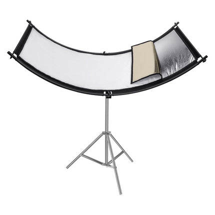 FOMITO U-Shaped Curved  Photo Studio Reflector Board 4 In 1 Gold Silver White Black Reflective Board, U-Shaped 4 in 1