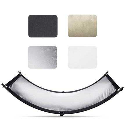FOMITO U-Shaped Curved  Photo Studio Reflector Board 4 In 1 Gold Silver White Black Reflective Board, U-Shaped 4 in 1