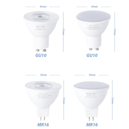 LED Light Cup 2835 Patch Energy-Saving Bulb Plastic Clad Aluminum Light Cup, 5W 6Beads, 7W 12 Beads