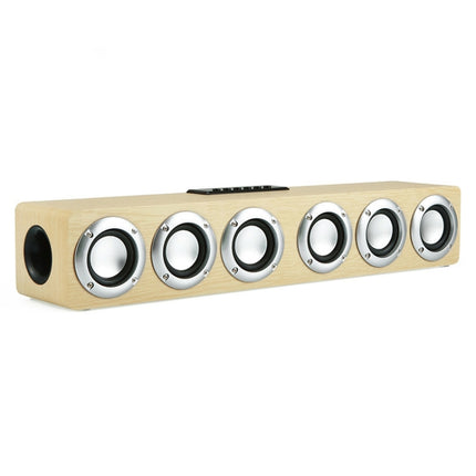 M1 Bluetooth Speaker Alarm Clock Wooden Wireless Desktop Loudspeaker