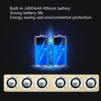 M1 Bluetooth Speaker Alarm Clock Wooden Wireless Desktop Loudspeaker