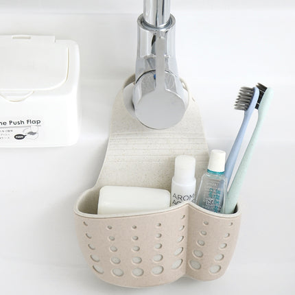 Kitchen Sponge Drain Holder Wheat Fiber Storage Rack Basket Wash Cloth Toilet Soap Shelf Organizer