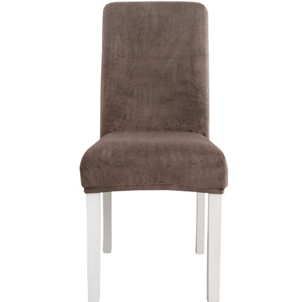 Simple Soft High Elastic Thickening Velvet Semi-Interior Chair Cover Hotel Chair Cover, Coffee Gray, Yellow Green, Wine Red, Navy, Black, Dark Green, White, Peacock Blue, Light Gray, Carbon Gray, Camel, Royal Blue, Beige, Grape Purple, Red, Orange     ...