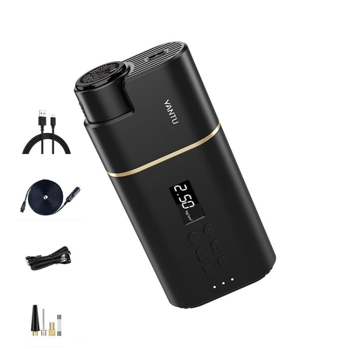 YANTU A31 Car Smart Digital Display Air Pump Electric Portable Tire Pump, Specification：, A31 Wireless Version Black