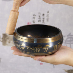 FB02-T8 Buddha Sound Bowl Yoga Meditation Bowl Home Decoration, Random Color And Pattern Delivery, 8cm, 8.5cm, 9.5cm, 10.5cm, 11.5cm, 12.5cm, 14.5cm, 17.5cm