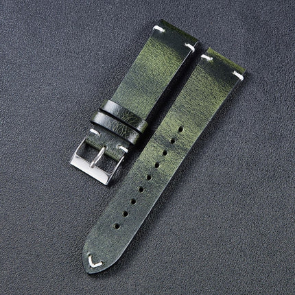 HB001 Color-Changing  Retro Oil Wax Leather Ultra-Thin Universal Watch Strap, 18mm, 20mm, 22mm