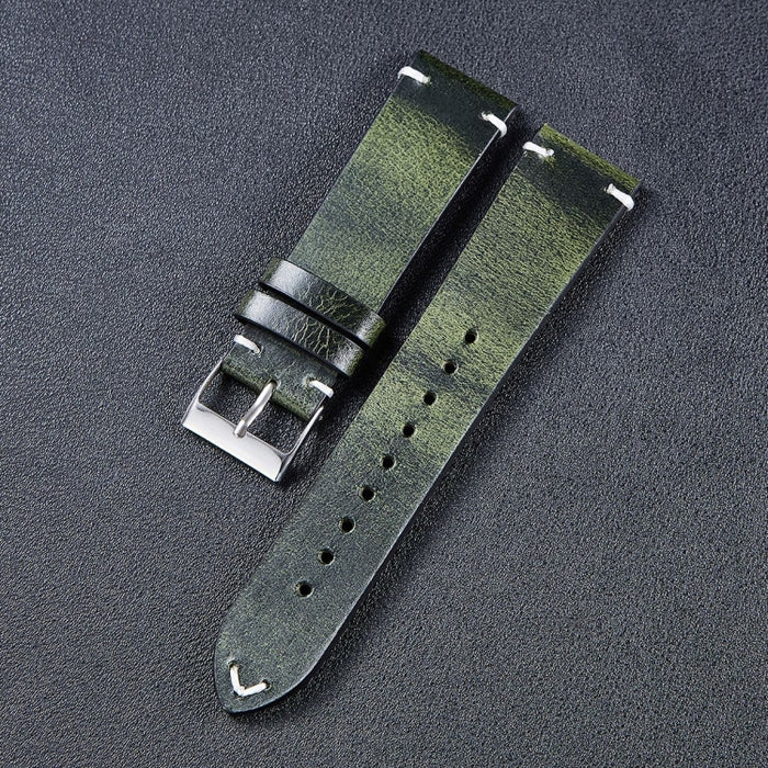 HB001 Color-Changing  Retro Oil Wax Leather Ultra-Thin Universal Watch Strap, 20mm, 22mm