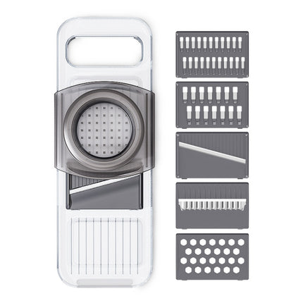 Multi-Function Slicker Kitchen Gadget Potato Slice Grater, Three Knives Gray, Six Knives Gray