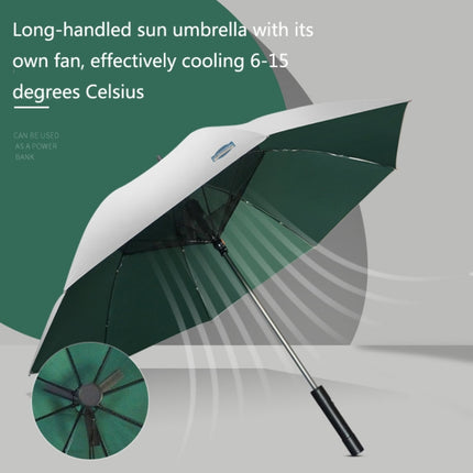 9033 Sun and Rain Dual-purpose Umbrella Multi-function Fan Titanium Silver Glue Sunscreen and UV Protection Long Handle Umbrella, Pink, Black, Ink Green