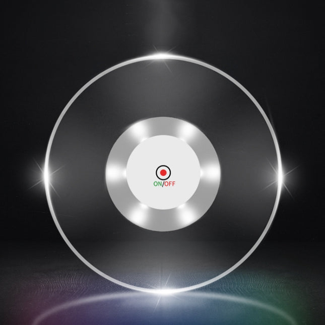 LED Flashing Coaster Bar KTV Cocktail Base Light Luminous Coaster, Round White Light, Round Color Light, Upgrade Anti-slip Round White Light, Upgrade Anti-slip Round Color Light