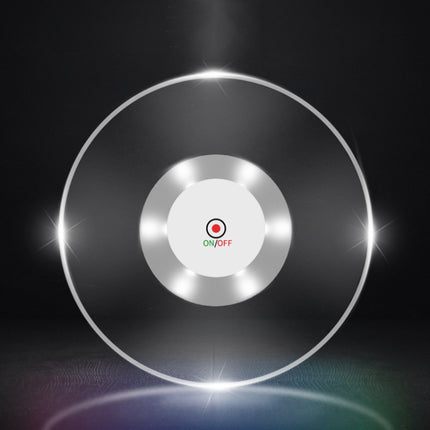 LED Flashing Coaster Bar KTV Cocktail Base Light Luminous Coaster, Round White Light, Round Color Light, Upgrade Anti-slip Round White Light, Upgrade Anti-slip Round Color Light