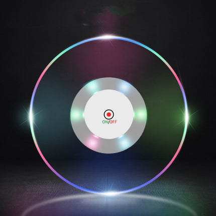 LED Flashing Coaster Bar KTV Cocktail Base Light Luminous Coaster, Round White Light, Round Color Light, Upgrade Anti-slip Round White Light, Upgrade Anti-slip Round Color Light