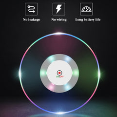 LED Flashing Coaster Bar KTV Cocktail Base Light Luminous Coaster, Round White Light, Round Color Light, Upgrade Anti-slip Round White Light, Upgrade Anti-slip Round Color Light