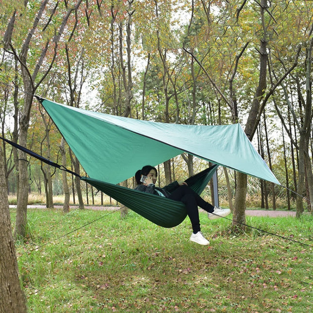 Outdoor Camping Sunshade + Anti-Mosquito Hammock Set Parachute Fabric Net Yarn Anti-Mosquito Hammock