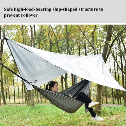 Outdoor Camping Sunshade + Anti-Mosquito Hammock Set Parachute Fabric Net Yarn Anti-Mosquito Hammock