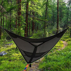 2.8m Family Outdoor Portable Aerial Tent Multi-person Camping Triangle Hammock