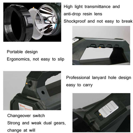 YAGE 5701 10W LED Strong Light Long-Range Searchlight Outdoor Lighting Rechargeable Flashlight, CN Plug