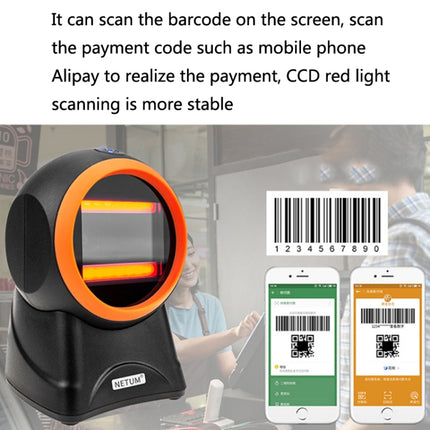 NETUM 2055 Supermarket Cashier Barcode QR Code Scanner Desktop Vertical Scanner, Specification： Regular Version