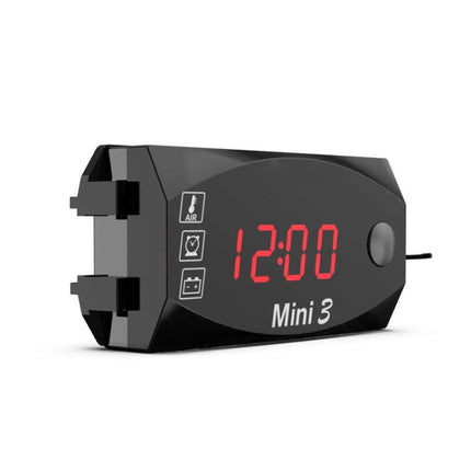 Voltage Clock And Temperature 3 In 1 LED Electronic Meter Large-Screen Digital Display Waterproof And Dustproof Voltmeter, 3 In 1 LED Blue Light, 3 In 1 LED Red Light, 3 In 1 LED White Light, 3 In 1 LED Green Light
