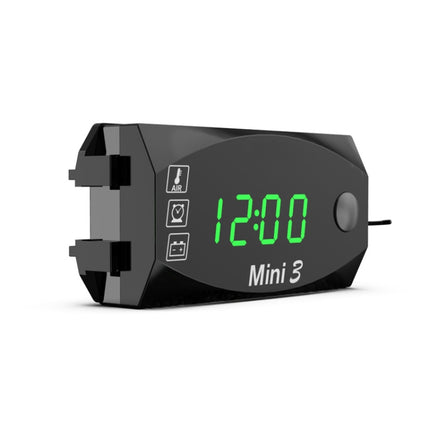 Voltage Clock And Temperature 3 In 1 LED Electronic Meter Large-Screen Digital Display Waterproof And Dustproof Voltmeter, 3 In 1 LED Blue Light, 3 In 1 LED Red Light, 3 In 1 LED White Light, 3 In 1 LED Green Light